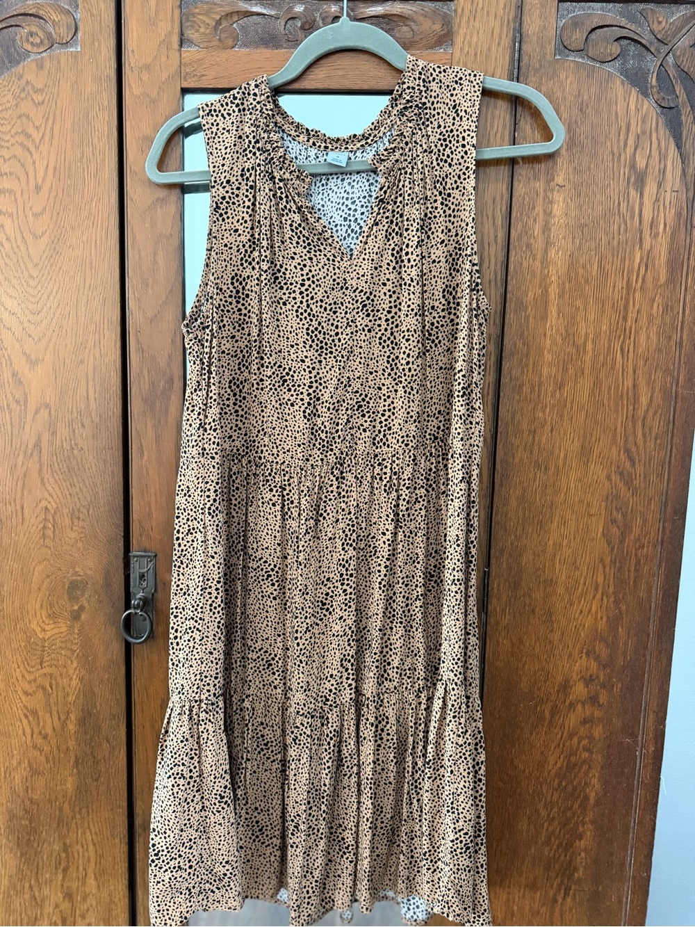 Old Navy Brown and Black Animal Print Dress
